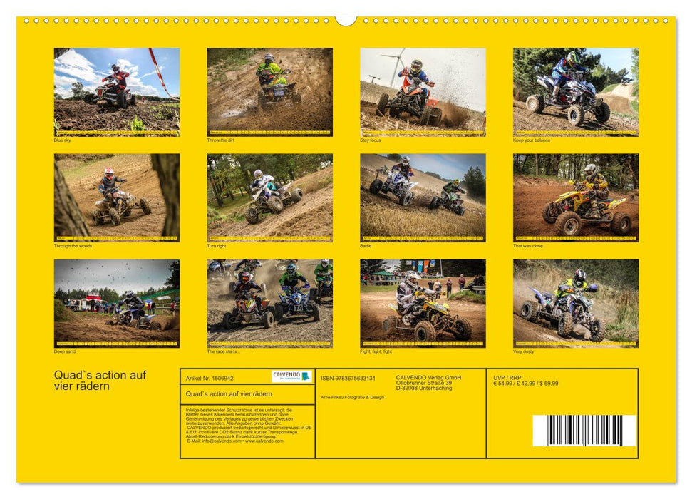 Quad`s action on four wheels (CALVENDO wall calendar 2024) 