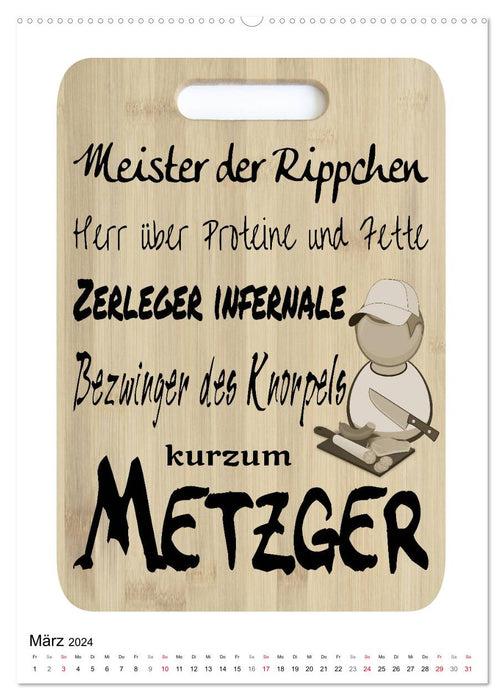 Metzger-Sprüche (CALVENDO Wandkalender 2024)