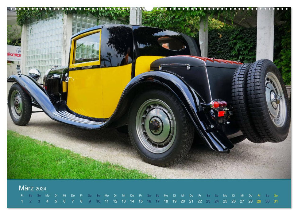 Bugatti - moving works of art (CALVENDO Premium Wall Calendar 2024) 