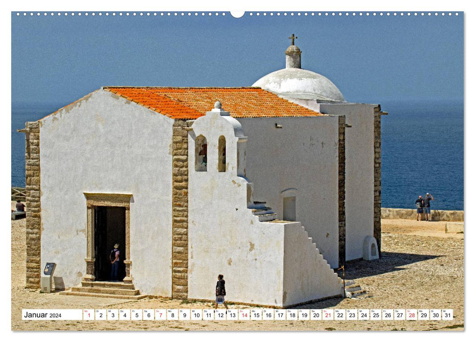 Portugal - Die Algarve vom Cabo de Sao Vicente bis Tavira (CALVENDO Premium Wandkalender 2024)