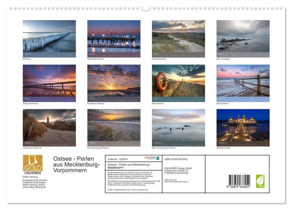 Baltic Sea - Pearls from Mecklenburg-Western Pomerania (CALVENDO Premium Wall Calendar 2024) 