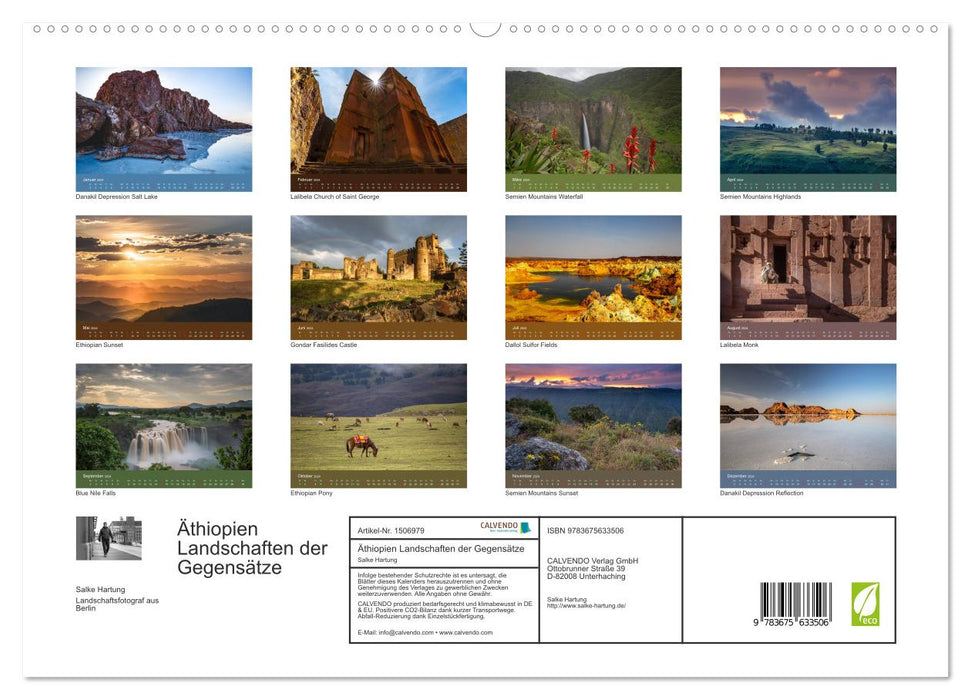Äthiopien Landschaften der Gegensätze (CALVENDO Premium Wandkalender 2024)