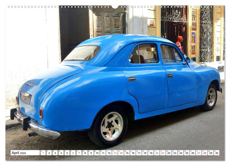SKODA IN CUBA - Vintage cars from the CSSR (CALVENDO Premium Wall Calendar 2024) 