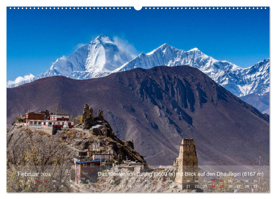 NEPAL - around Annapurna (CALVENDO Premium Wall Calendar 2024) 