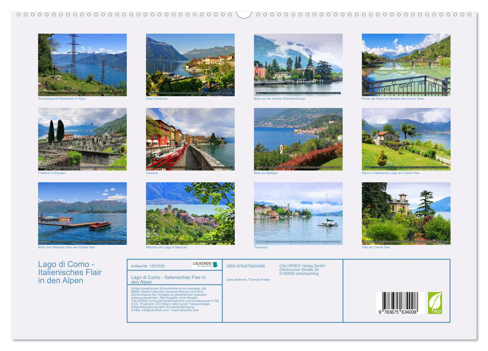 Lago di Como - Italienisches Flair in den Alpen (CALVENDO Premium Wandkalender 2024)