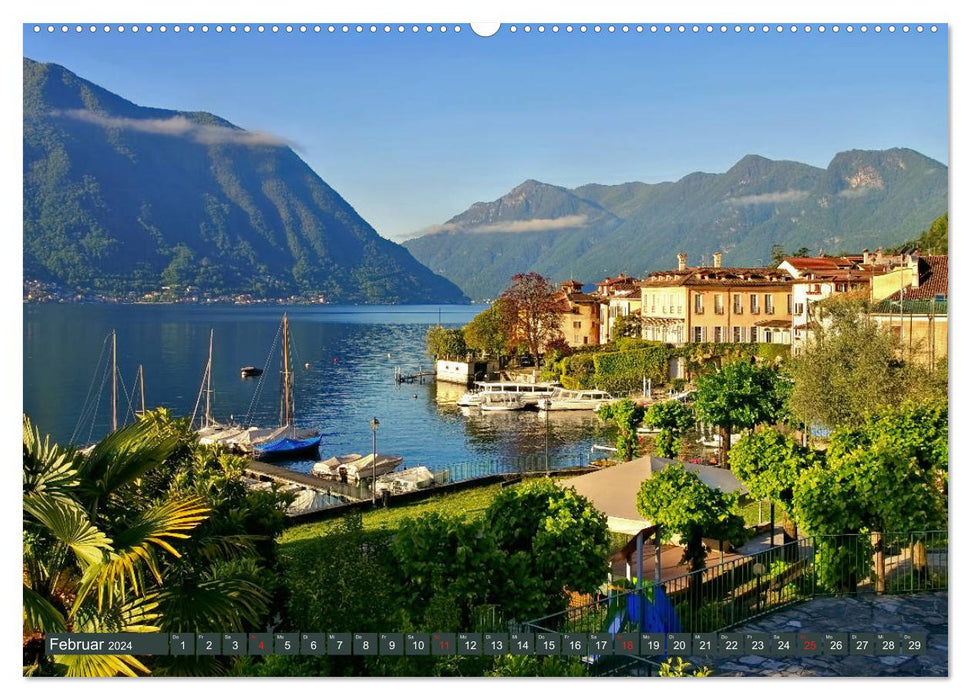 Lago di Como - Italian flair in the Alps (CALVENDO Premium Wall Calendar 2024) 