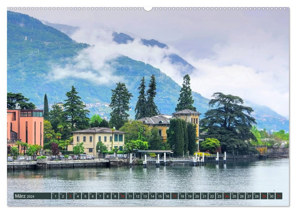 Lago di Como - Italian flair in the Alps (CALVENDO Premium Wall Calendar 2024) 