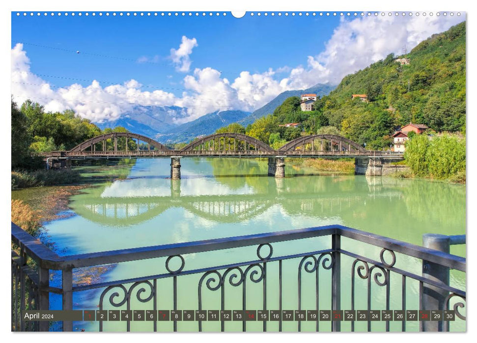 Lago di Como - Italienisches Flair in den Alpen (CALVENDO Premium Wandkalender 2024)