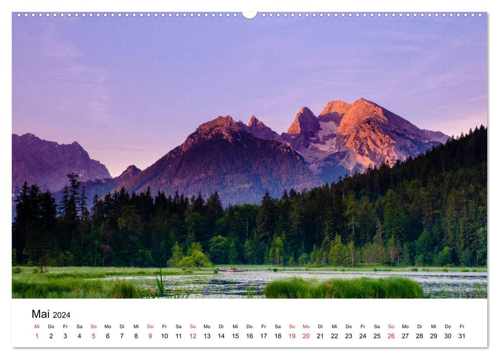 Berchtesgaden mountains in the light (CALVENDO Premium wall calendar 2024) 