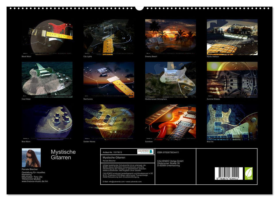 Guitares mystiques (Calendrier mural CALVENDO Premium 2024) 