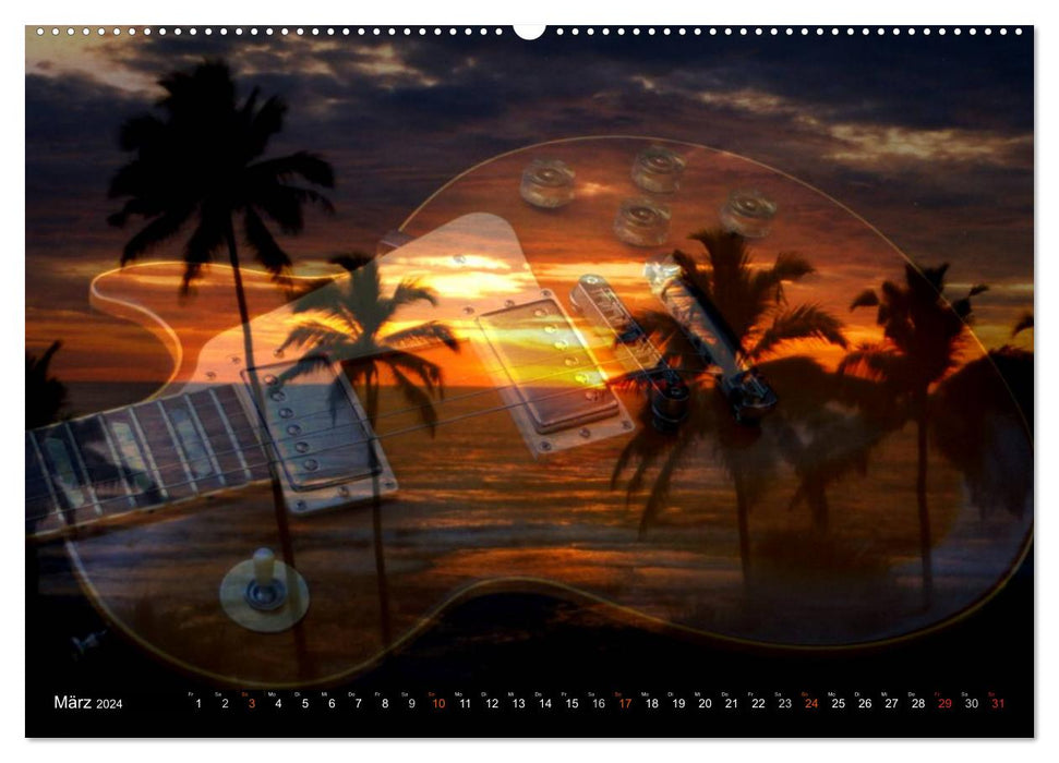 Mystische Gitarren (CALVENDO Premium Wandkalender 2024)