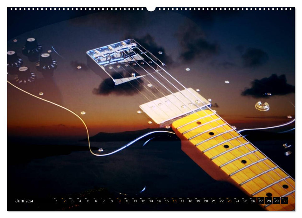 Mystische Gitarren (CALVENDO Premium Wandkalender 2024)