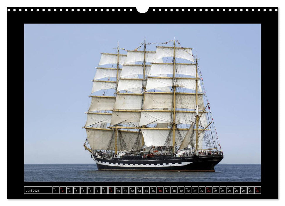 Vollschiffe und Barken 2024 (CALVENDO Wandkalender 2024)