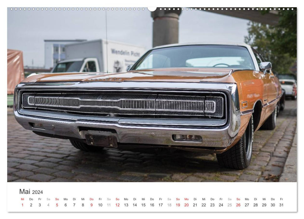 Amerikanische Oldtimer - Vintage US Cars auf Hamburgs Straßen (CALVENDO Premium Wandkalender 2024)