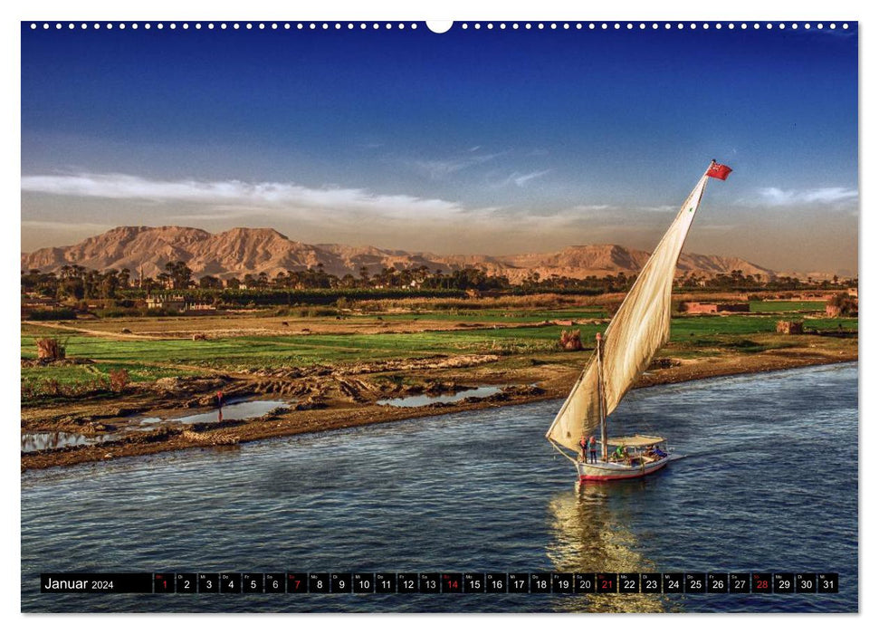 Abenteuer auf dem Nil. Eine Reise von Luxor nach Abu Simbel (CALVENDO Wandkalender 2024)