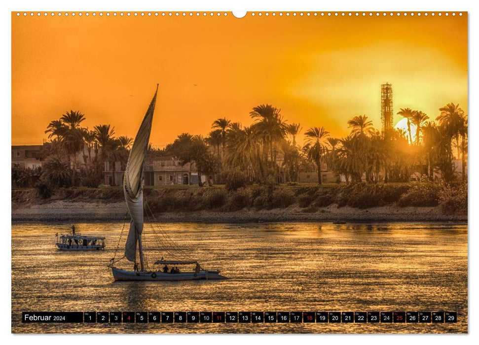 Abenteuer auf dem Nil. Eine Reise von Luxor nach Abu Simbel (CALVENDO Wandkalender 2024)