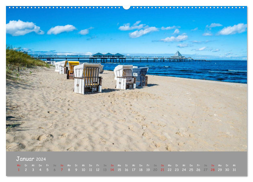 Küstenimpressionen von den Ostseeinseln Rügen und Usedom (CALVENDO Premium Wandkalender 2024)