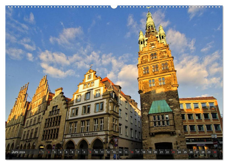 Münster - Historische Stadt mit jungem Gesicht (CALVENDO Wandkalender 2024)