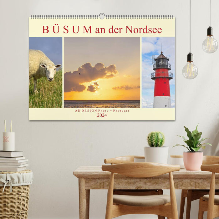 Büsum an der Nordsee (CALVENDO Wandkalender 2024)