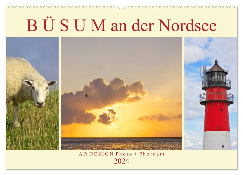 Büsum an der Nordsee (CALVENDO Wandkalender 2024)