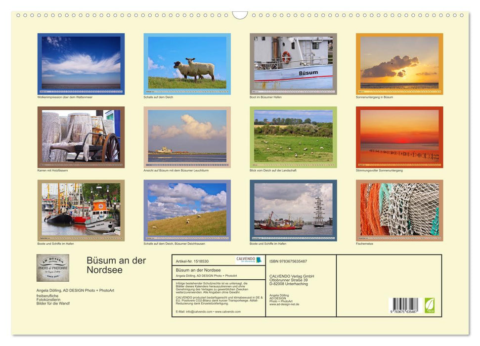 Büsum an der Nordsee (CALVENDO Wandkalender 2024)