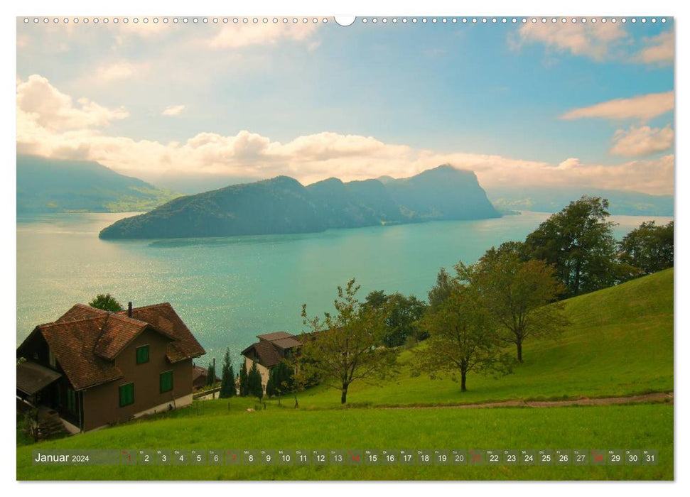 Der Zauber der Schweizer Berge (CALVENDO Wandkalender 2024)