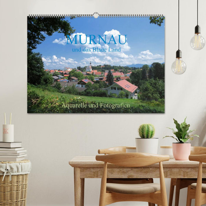 Murnau und das Blaue Land - Aquarelle und Fotografien (CALVENDO Wandkalender 2024)