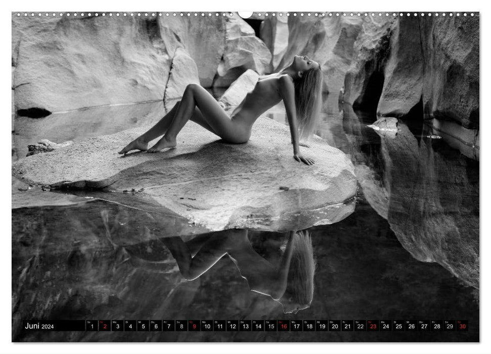 Photographie de nu de paysage – rochers et eau au Tessin (Calendrier mural CALVENDO Premium 2024) 