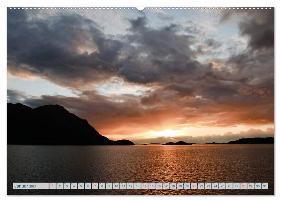 Norwegen - Hurtigruten (CALVENDO Premium Wandkalender 2024)