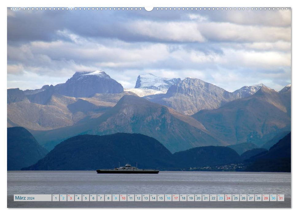 Norwegen - Hurtigruten (CALVENDO Premium Wandkalender 2024)