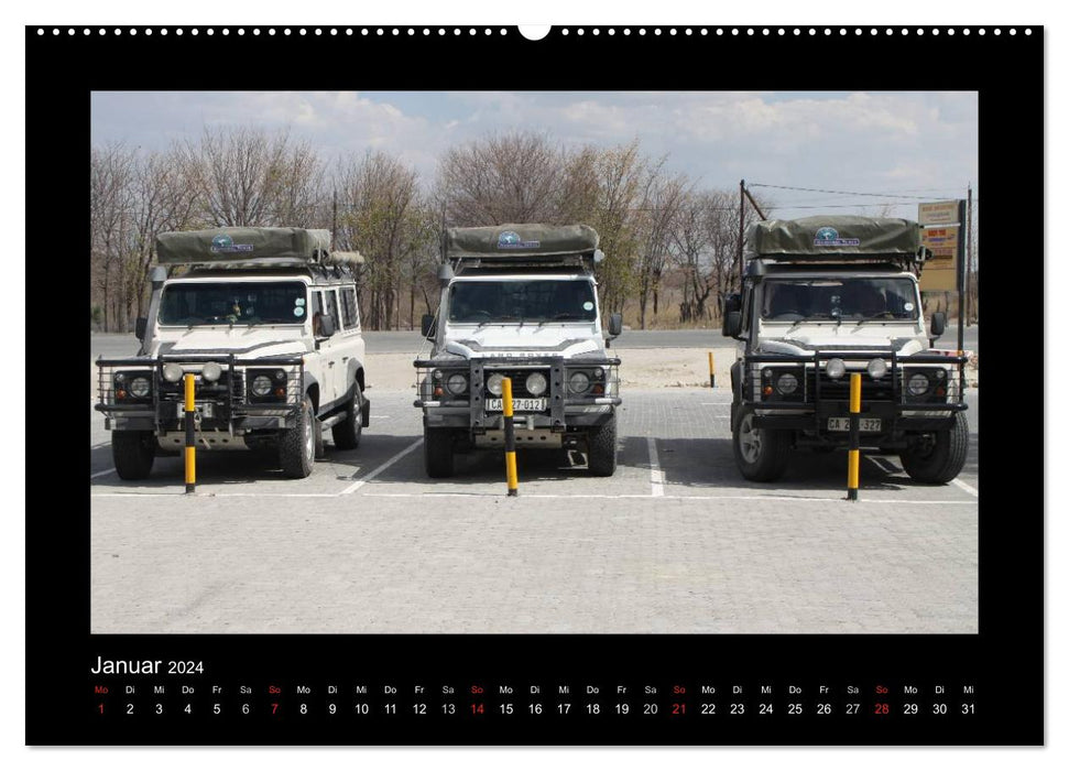 Land Rover Defender - Unterwegs in Afrika (CALVENDO Wandkalender 2024)