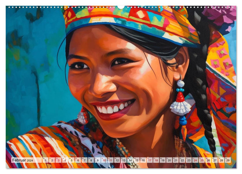 Femme colorée (Calendrier mural CALVENDO 2024) 
