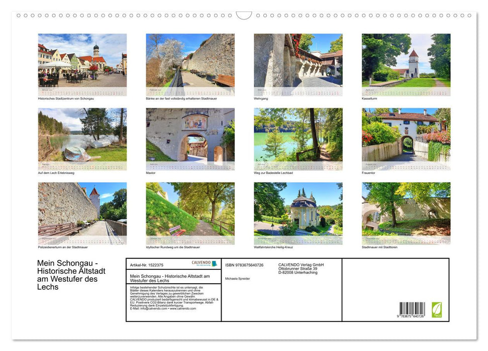 My Schongau - vieille ville historique sur la rive ouest du Lech (calendrier mural CALVENDO 2024) 