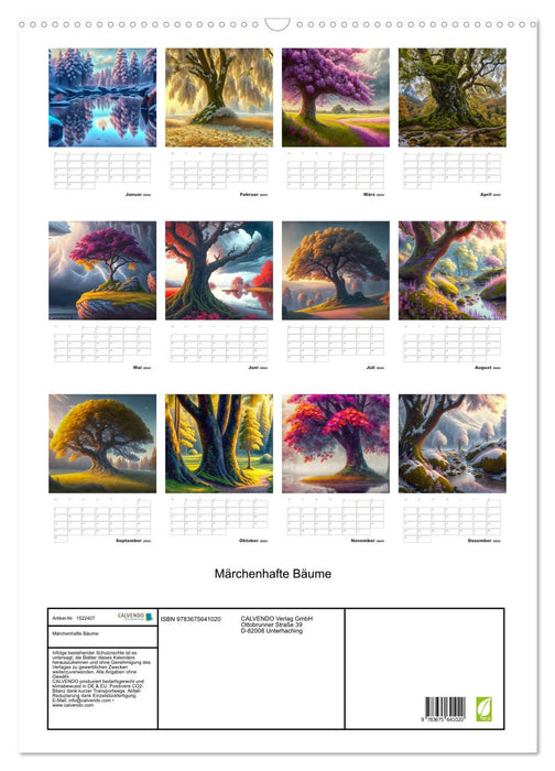 Arbres de contes de fées (Calendrier mural CALVENDO 2024) 