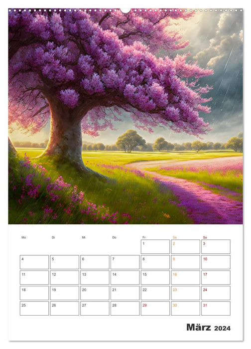 Arbres de contes de fées (Calendrier mural CALVENDO 2024) 