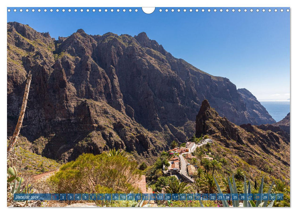 Tenerife - île volcanique au large de l'Afrique (calendrier mural CALVENDO 2024) 