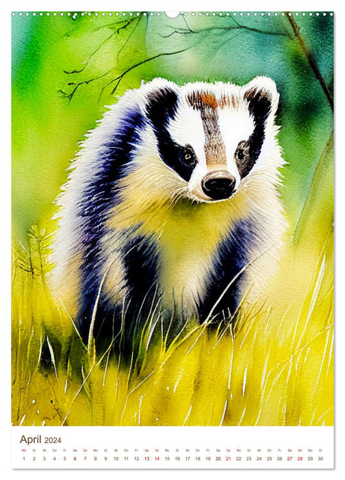 Animaux sauvages locaux 2024 (Calendrier mural CALVENDO Premium 2024) 