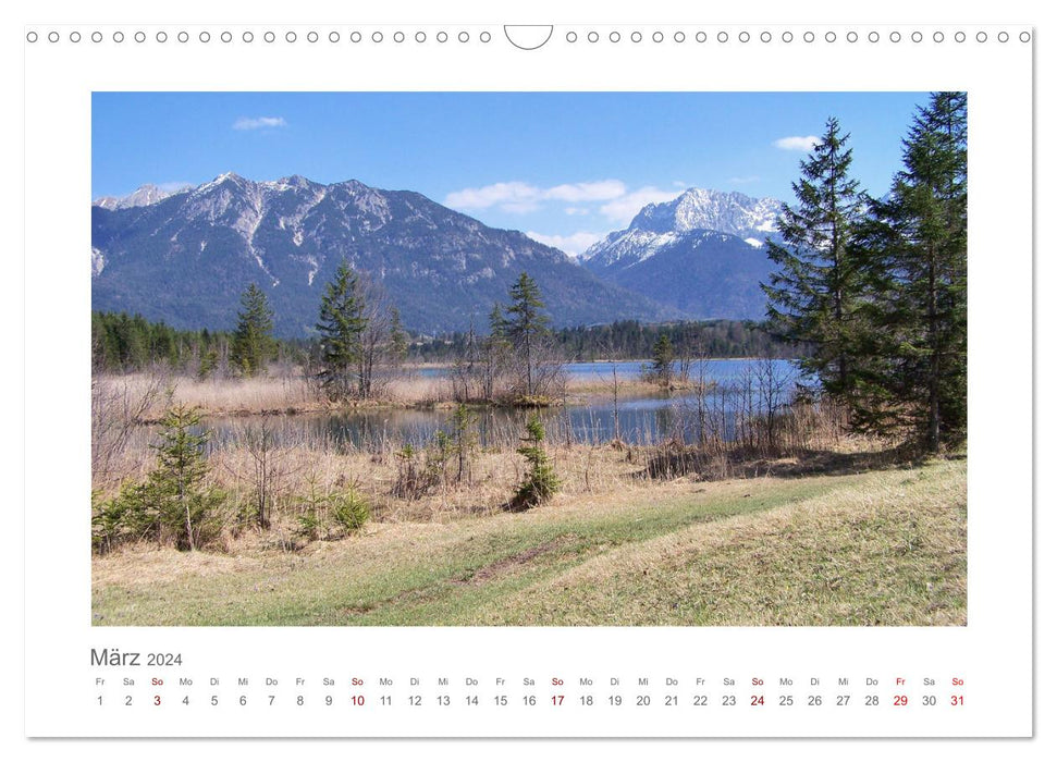 My Barmsee - Autour de la perle au pays de Werdenfelser (Calendrier mural CALVENDO 2024) 