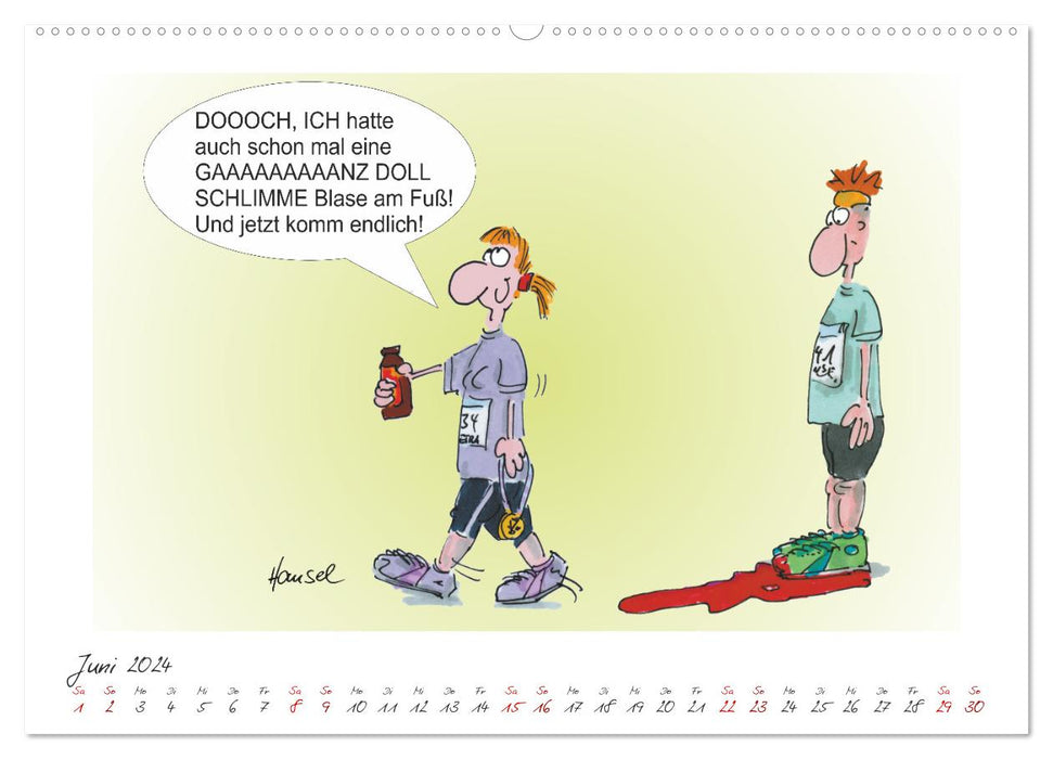 HANSELs kleiner Laufkalender (CALVENDO Wandkalender 2024)