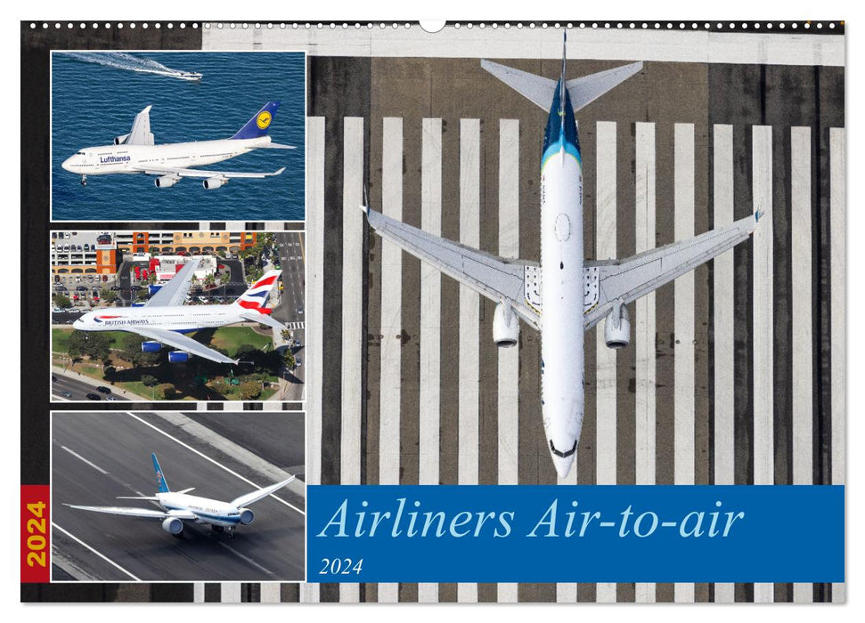 Airliners Air-to-air (CALVENDO Wandkalender 2024)