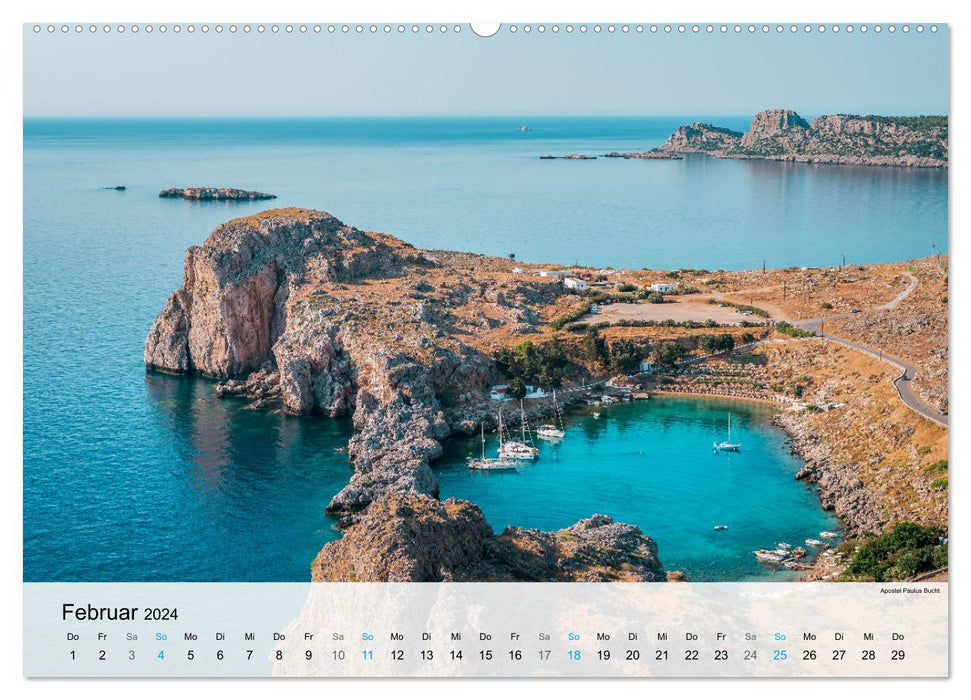Rhodos - Die Highlights der Insel (CALVENDO Wandkalender 2024)