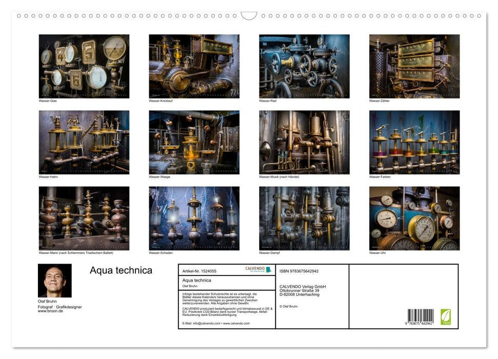 Aqua technica - The wondrous world of photographer Olaf Bruhn (CALVENDO wall calendar 2024) 