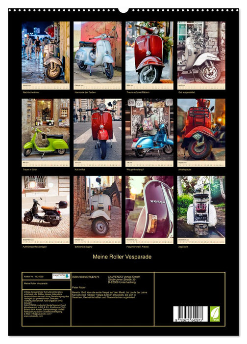 My Scooter Vesparade (CALVENDO Premium Wall Calendar 2024) 