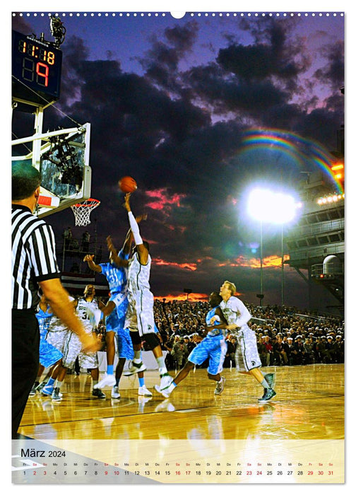 Focus sur le basket (Calendrier mural CALVENDO Premium 2024) 