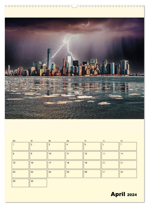 Metropolises in a Thunderstorm (CALVENDO Premium Wall Calendar 2024) 