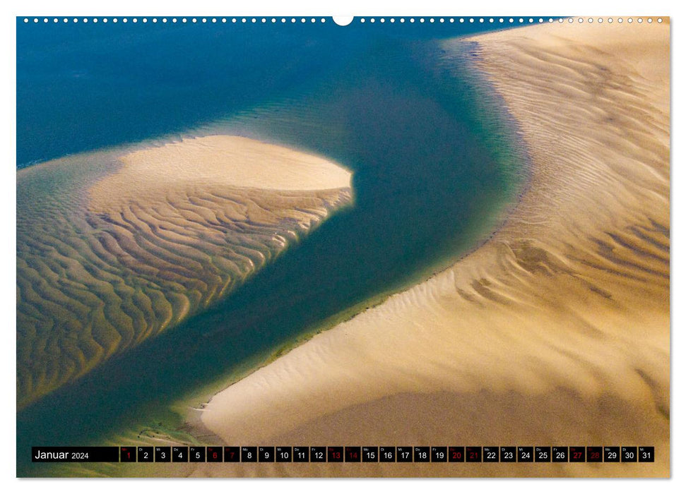 Das Wattenmeer aus der Vogelperspektive (CALVENDO Wandkalender 2024)