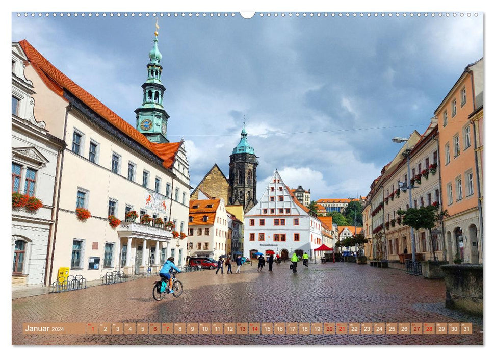 Pirna - Gateway to Saxon Switzerland (CALVENDO Premium Wall Calendar 2024) 