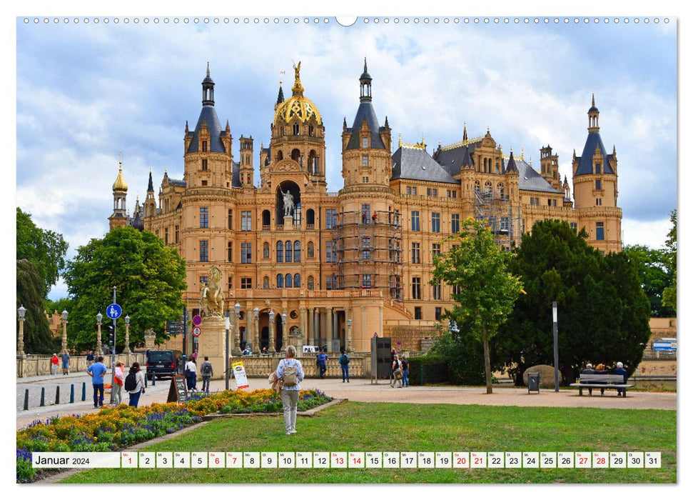 SCHWERIN, die wunderschöne Landeshauptstadt von Mecklenburg-Vorpommern (CALVENDO Wandkalender 2024)