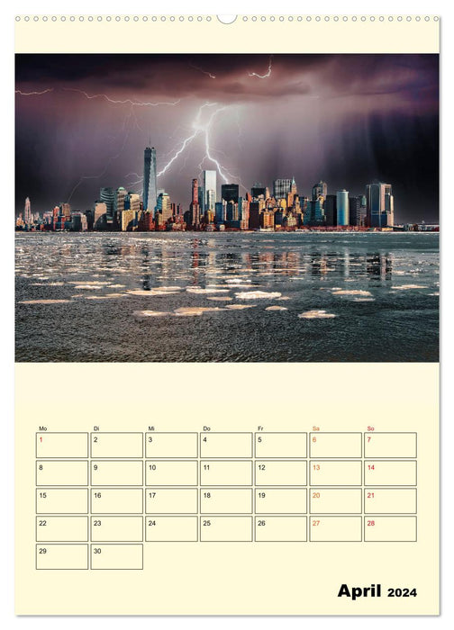 Metropolises in a thunderstorm (CALVENDO wall calendar 2024) 