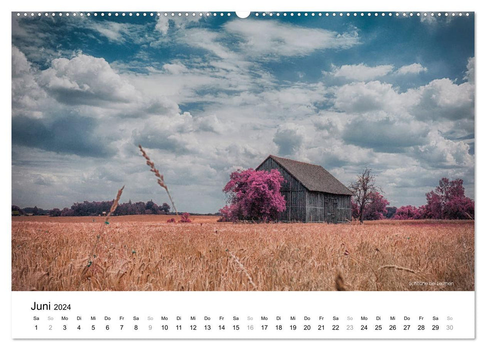 Lausitz through the infrared filter (CALVENDO Premium Wall Calendar 2024) 